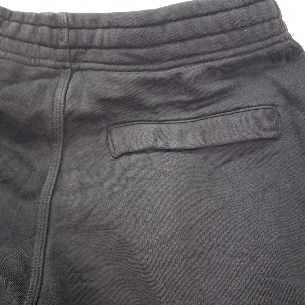 Nike Joggers Mens Medium Black Tapered Fleece Swoosh Sweatpants EUC